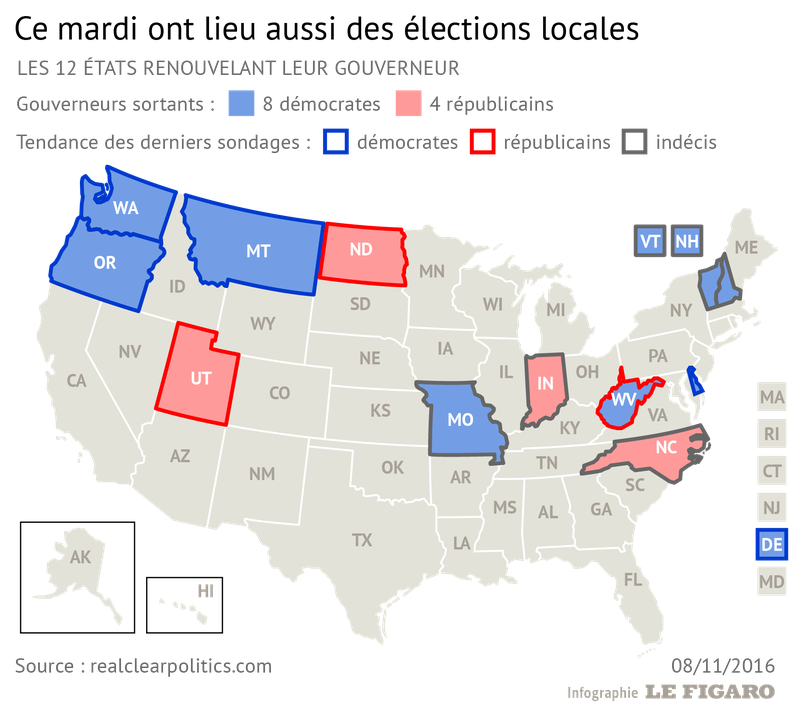 En Direct Election Americaine Trump Et Clinton Remportent Leurs Premiers Etats