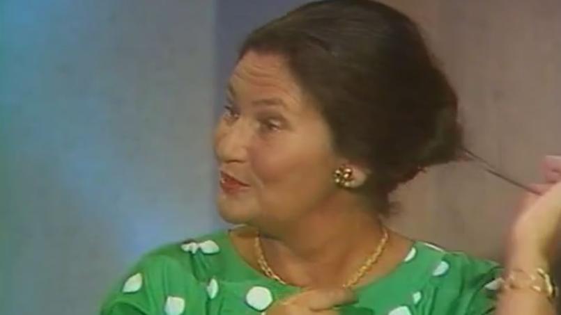 Simone Veil sur le plateau de Toutes folles de lui, sur France 2 en 1986