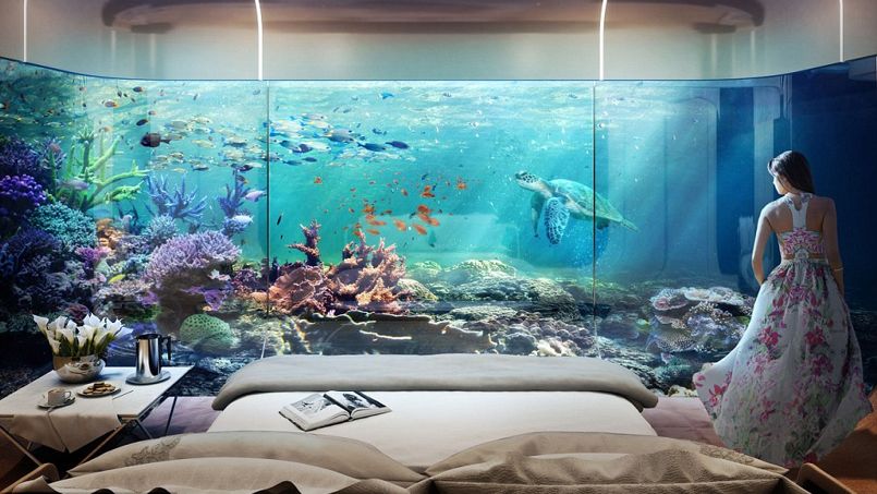 Les villas flottantes avec chambre sous marine font un tabac à dubaï Chambres à coucher de luxe 2015