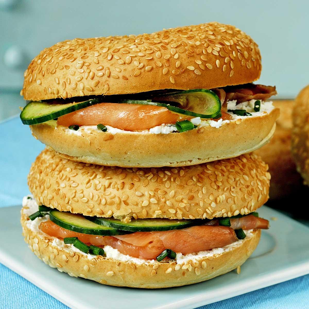 Recettes Bagels : Saumon Bagels Concombre
