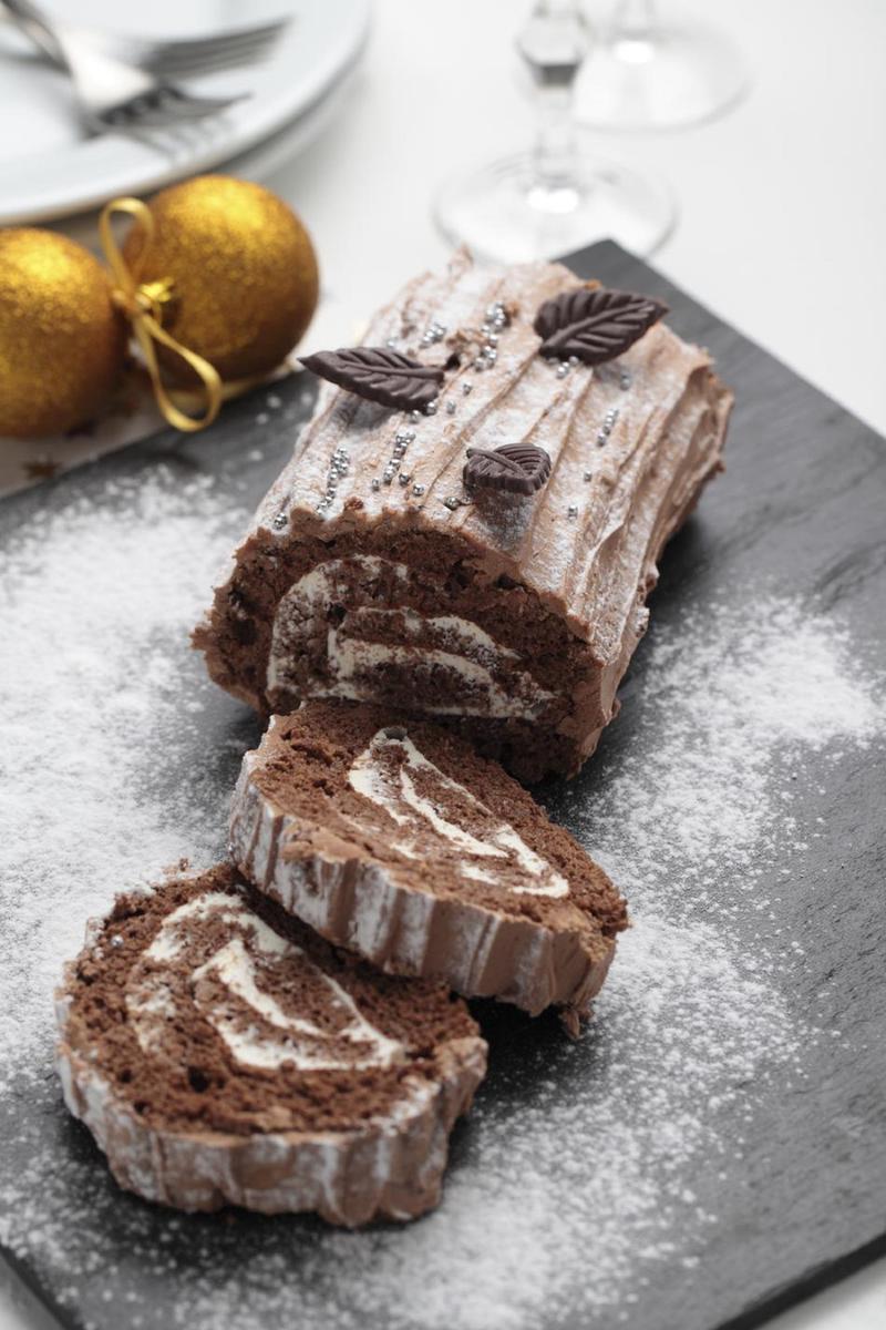 Recette bûche lègère de noël Cuisine / Madame Figaro