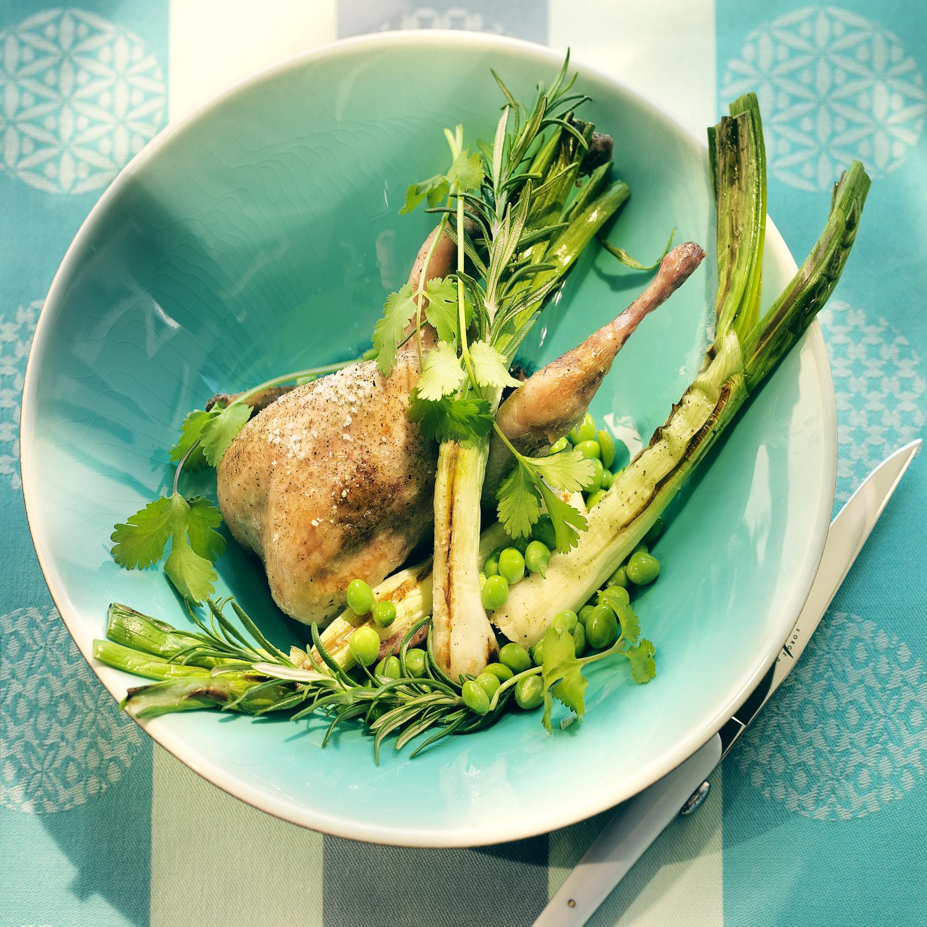 Recette cailles et légumes grillés - Cuisine / Madame Figaro
