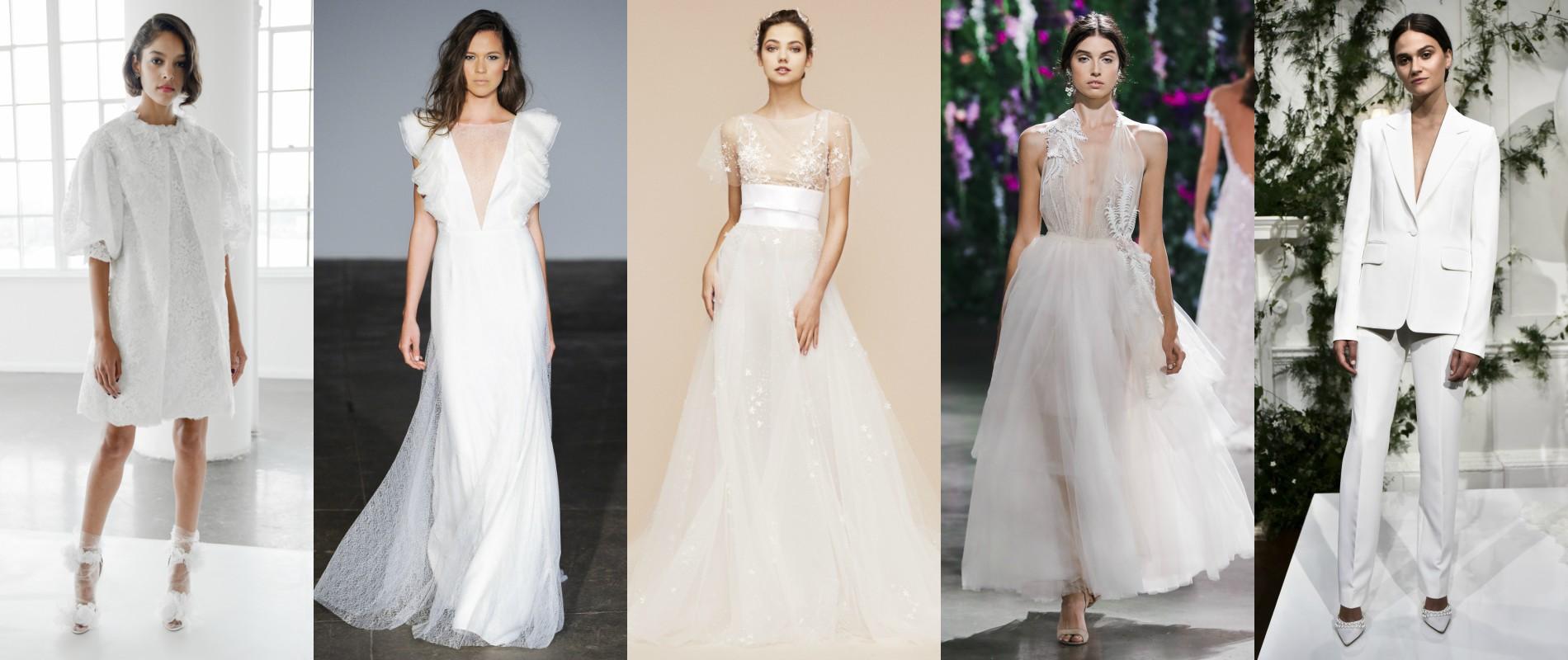 Zoom sur le meilleur des créations mariage dévoilées lors de la Bridal Week de New York automne,hiver 2018,2019. (Défilés Marchesa Bridal, Rime Arodaky,
