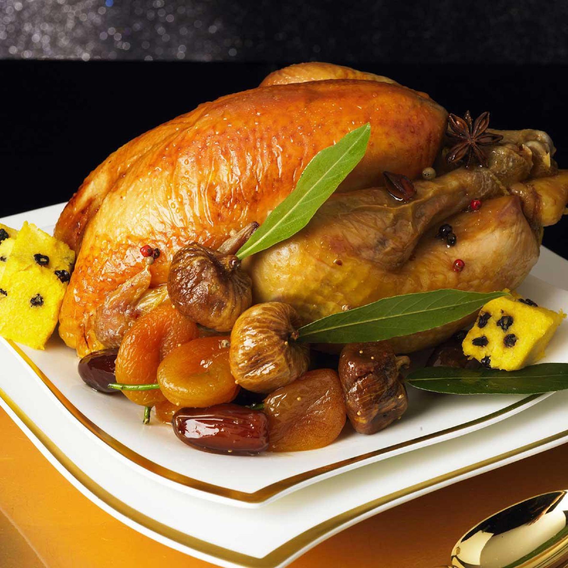 Recettes Poularde : Recette Poularde Au Miel D’épices Et Ses Fruits D’hiver