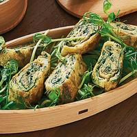 Omelette roulée aux herbes