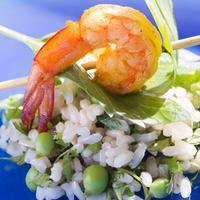 Néopaëlla aux crevettes et aux herbes