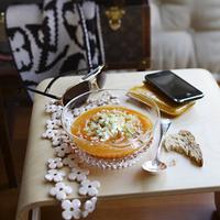 Crème de potimarron quinoa et cottage cheese