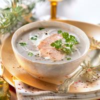 Soupe de châtaignes et foie gras