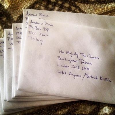 Des cartes de Noël pour la reine d'Angleterre