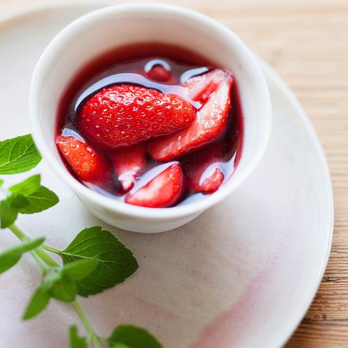 Fraises au vin rouge par Nicolas Masse