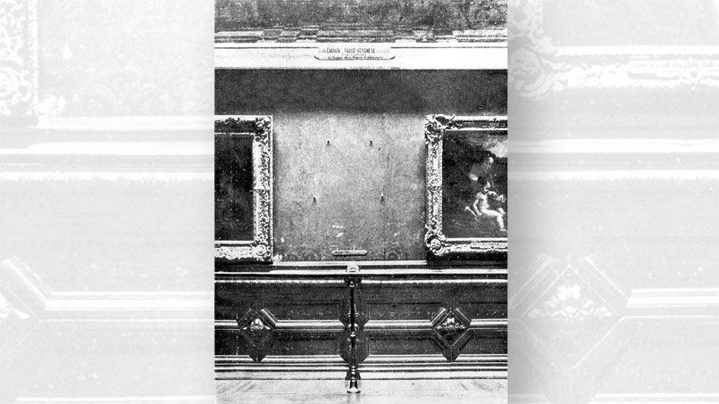 22 août 1911 : on a volé la joconde Meilleure emplacement de tableau dans un salon
