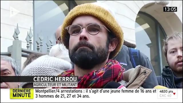 L agriculteur Cédric Herrou condamné à 3 000 euros damende avec sursis