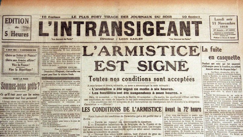 L'Armistice De 1918 à La Une De La Presse