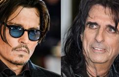 Alice Cooper and Johnny Depp together in the Hollywood Vampires group with Joe Perry.