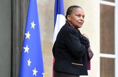 Christiane Taubira à l'Elysée, après le Conseil des ministres, le 25 novembre.