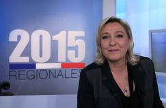 Marine Le Pen, le 2 décembre à Lille, lors d'un débat télévisé sur France 3.