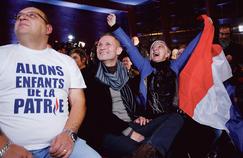 Marine Le Pen, après l'annonce des résultats du premier tour.