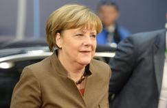 La chancelière Angela Merkel, lors de son arrivée au sommet européen, vendredi, à Bruxelles.