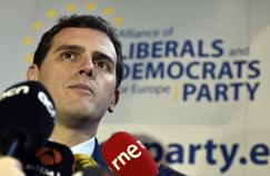 Albert Rivera lors d'une rencontre avec la presse à Bruxelles, jeudi.
