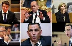 D'en haut à gauche à en bas à droite: Christiant Estrosi, président de la région PACA, Jean-Yves Le Drian (Bretagne), Valérie Pécresse (Île-de-France, François Bonneau (Centre), Gilles Simeoni (Corse), Bruno Retailleau (Pays-de-la-Loire).