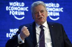 Joachim Gauck, président de l'Allemagne, au Forum de Davos.