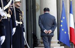 François Hollande, sur le perron de l'Élysée, le 20 janvier.