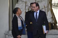 Christiane Taubira et François Hollande, le 21 octobre 2015.