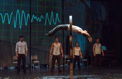 Jumping through hoops, mast climbing, skateboarding ... on stage while fuse with enthusiasm.