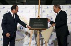 François Hollande lors de sa visite à l'Institut Pasteur de Montevideo, en Uruguay, jeudi.