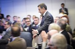 Nicolas Sarkozy lors d'une journée de travail des Républicains, mercredi, au siège du parti, à Paris.