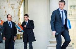 François Hollande, Manuel Valls et Emmanuel Macron.
