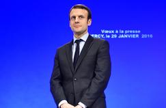 Emmanuel Macron, ministre de l'Économie lors des vœux à la presse, le 29 janvier.