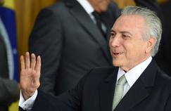 Michel Temer au palais présidentiel de Brasilia, le 12 mai.
