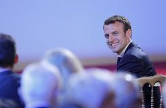 Emmanuel Macron, Minister of Economy, Industry and Digital, during the presentation of the event "Industrial New France," the Elysee Palace in Paris on May 23