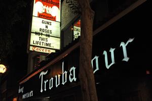 Guns N 'Roses, & # xE0; the poster Troubadour & # xE0, Los Angeles.