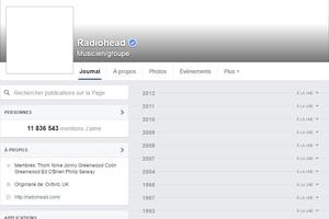 Compte Facebook de Radiohead
