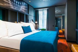 L'une des chambres supérieures du Pestana CR7 de Lisbonne. (Pestana CR7)