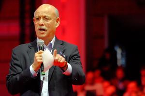 Jeremy Rifkin lors de l'Oracle Modern Business Experience à Paris, le 29 mars dernier. Crédits: Olivier Parcollet.