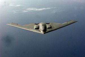Un bombardier américain B2 pendant l'opération «Allied Force».