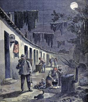 Les chiffonniers à Paris, illustration parue dans «Le Petit Journal» en 1892.