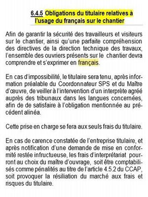 Extrait du contrat du chantier de l'Ephad de Confolens.