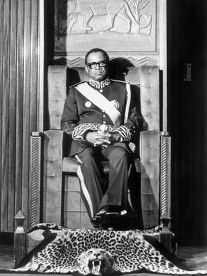 Mobutu Sese Seko le 5 décembre 1984, à Kinshasa.