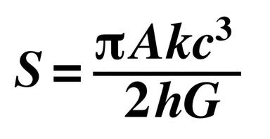 L'équation de Hawking est la première à mêler une constante quantique (la constante de Planck h) à la constante gravitationnelle G.