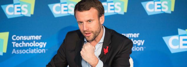Emmanuel Macron, ministre de l'Économie, du Numérique et de l'Industrie, jeudi au CES de Las Vegas.