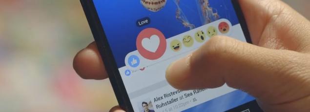 Les nouvelles réactions de Facebook.