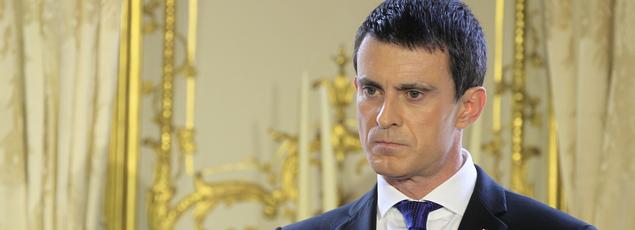 Manuel Valls in his greetings to the press on 28 January.
