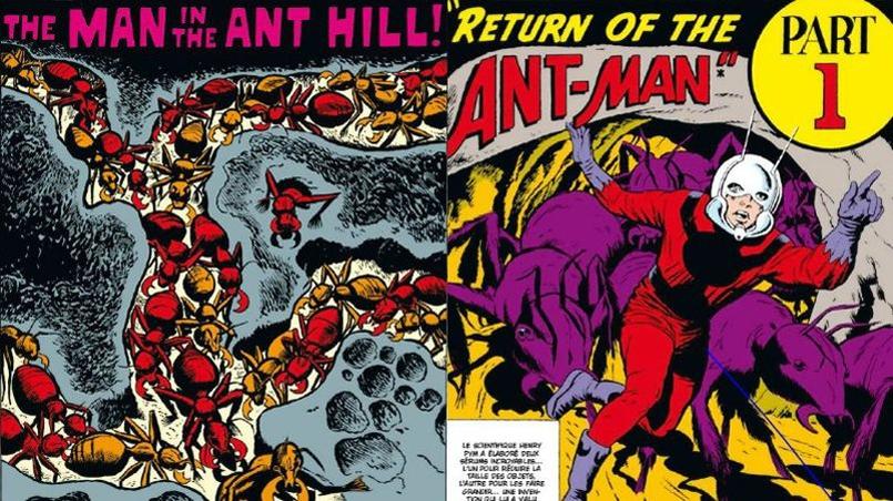 The Premi & # XE8; res adventures of Ant-Man, drawing XE9 & #; es by Jack Kirby.