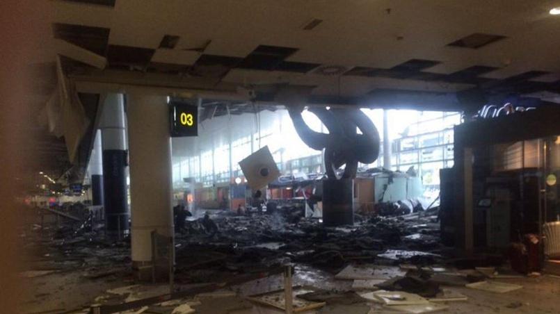 Vue à l'intérieur de l'aeroport Zaventem.