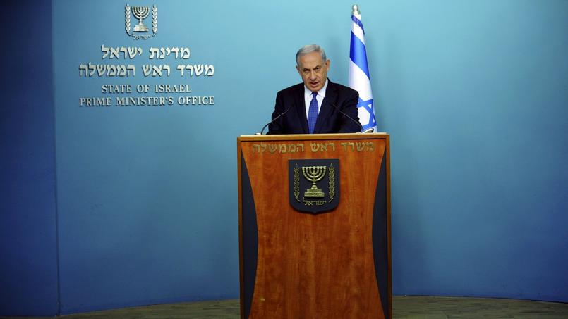 Benyamin Nétanyahou (le 1er avril, à Jérusalem) estime que «l'existence même d'Israël est en jeu» si l'Iran se dote de l'arme nucléaire.