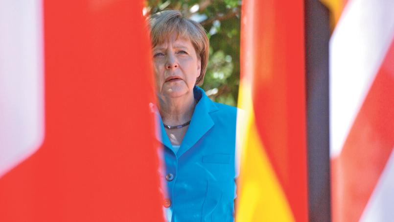 Angela Merkel, dimanche Ã  Garmisch-Partenkirchen.